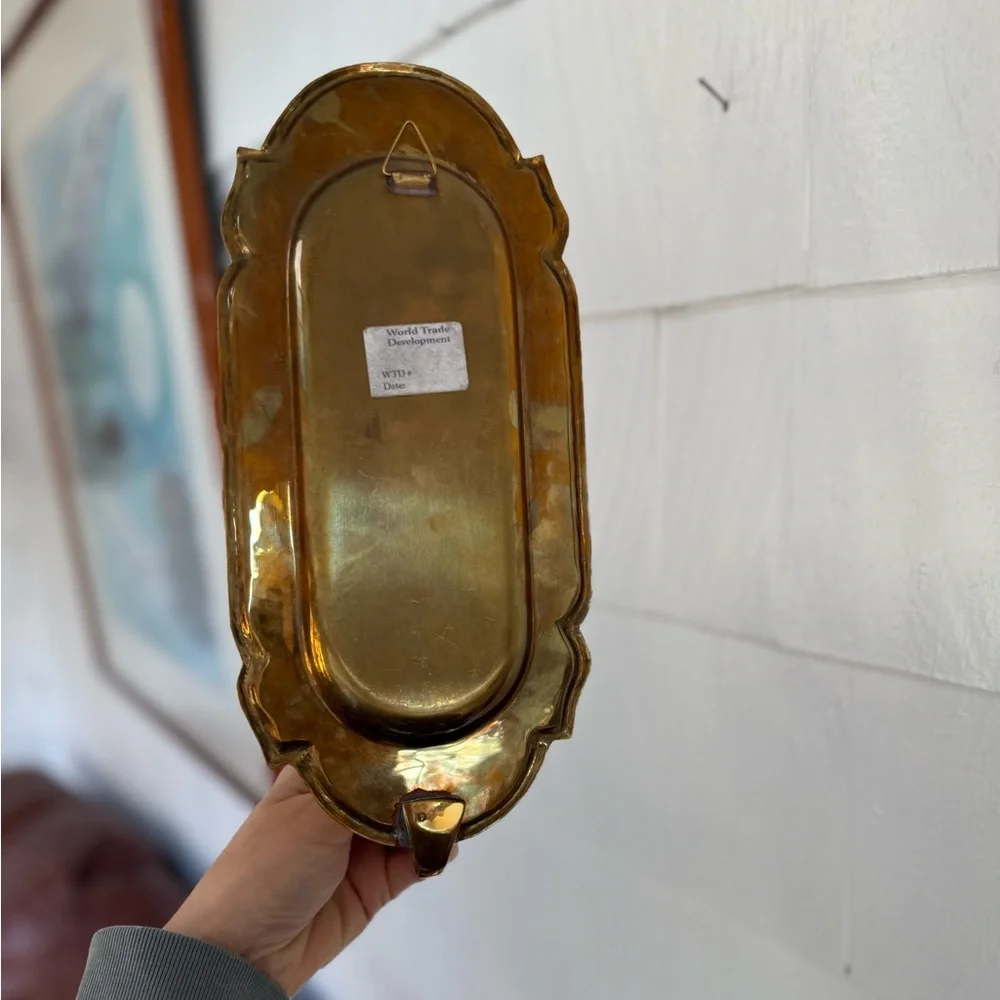 Vintage Brass Wall Sconce taper Candle Holder - Picture 7 of 8